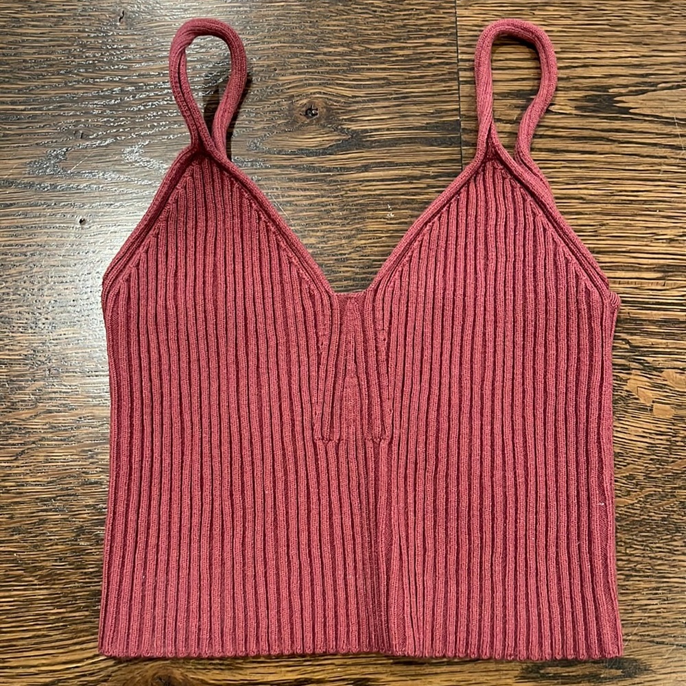 Zara Cropped Ribbed Tank Top - Picture 2 of 4